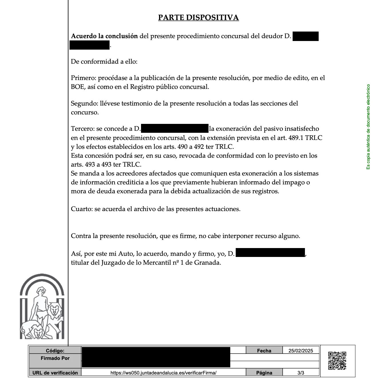 cliente granada segunda oportunidad