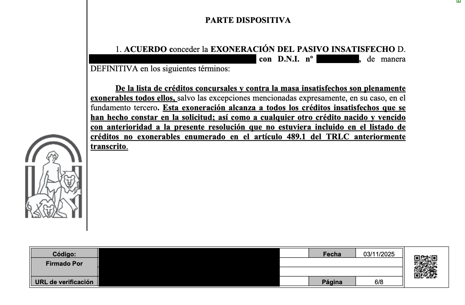 exonerar deudas con ley segunda oportunidad